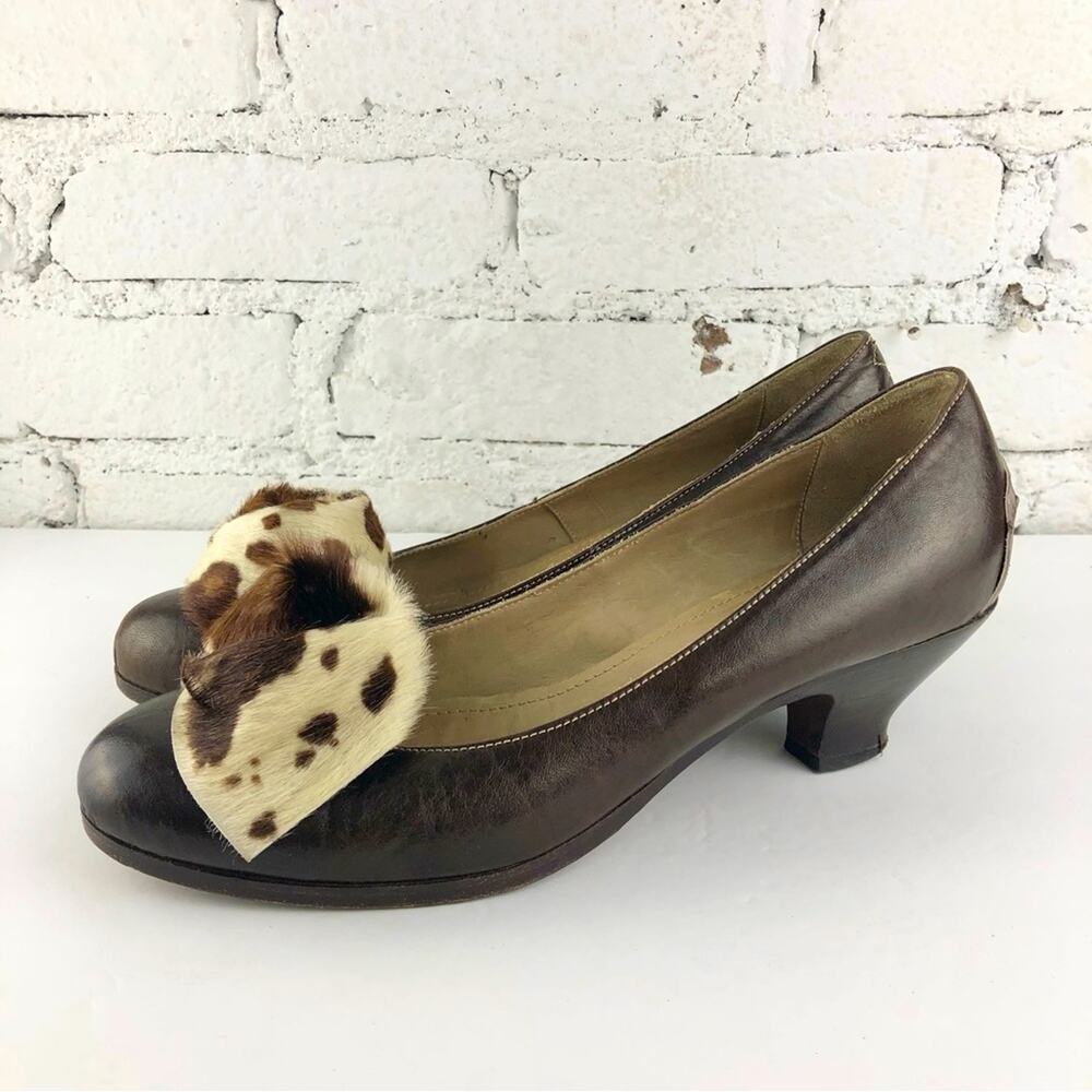TP Pony Calf Hair Accent Pumps